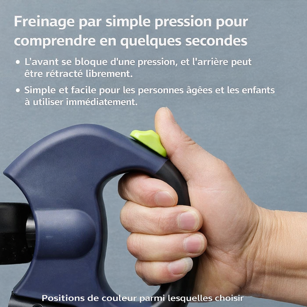 Mécanisme de rétraction de la laisse double