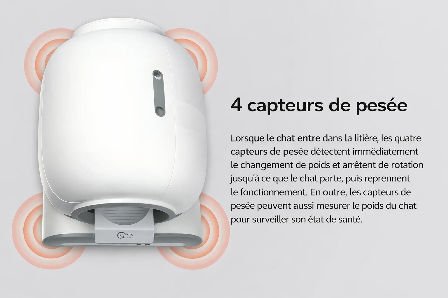 Litière auto-nettoyante compatible litière agglomérante