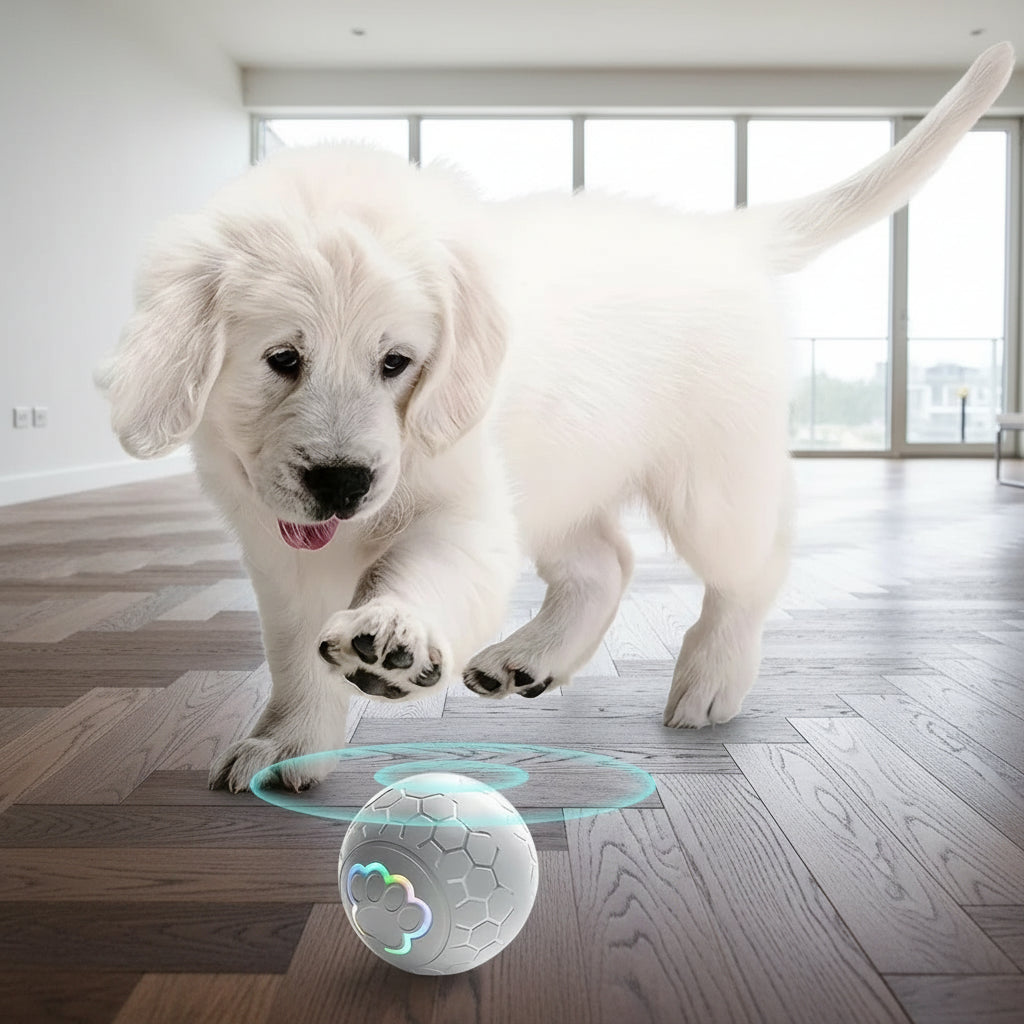 Balle interactive LED RGB pour chiot et chaton