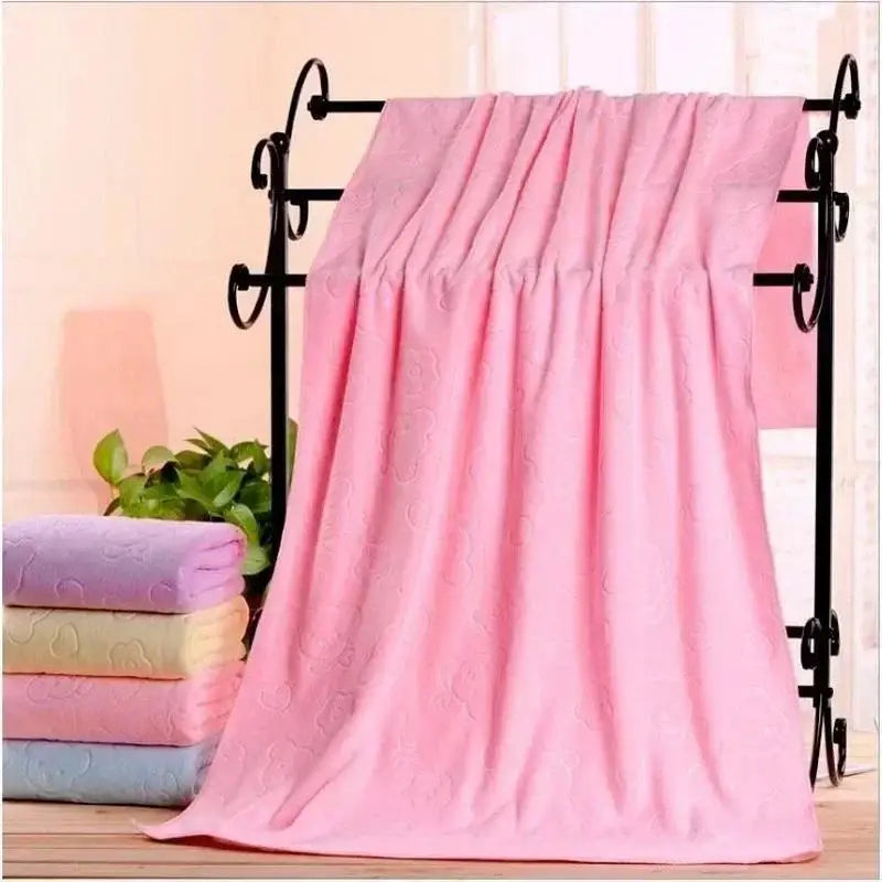 Serviette rose à motif 