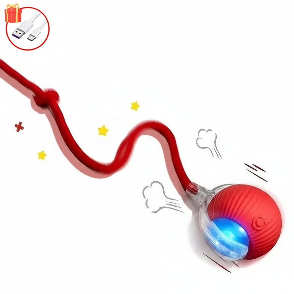 Balle rouge avec queue 