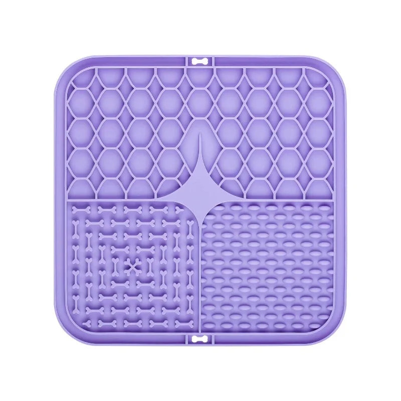 Tapis de léchage en silicone violet