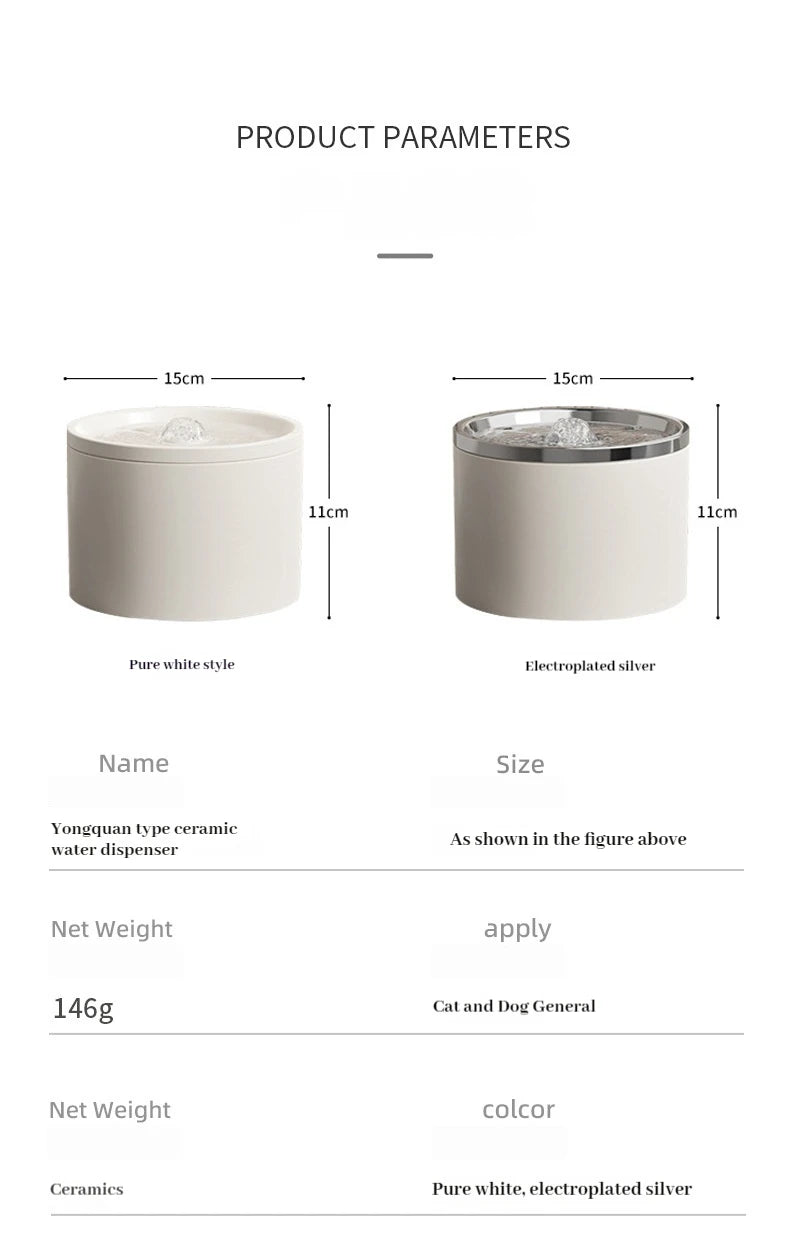 Fontaine à Eau céramique pour Chat