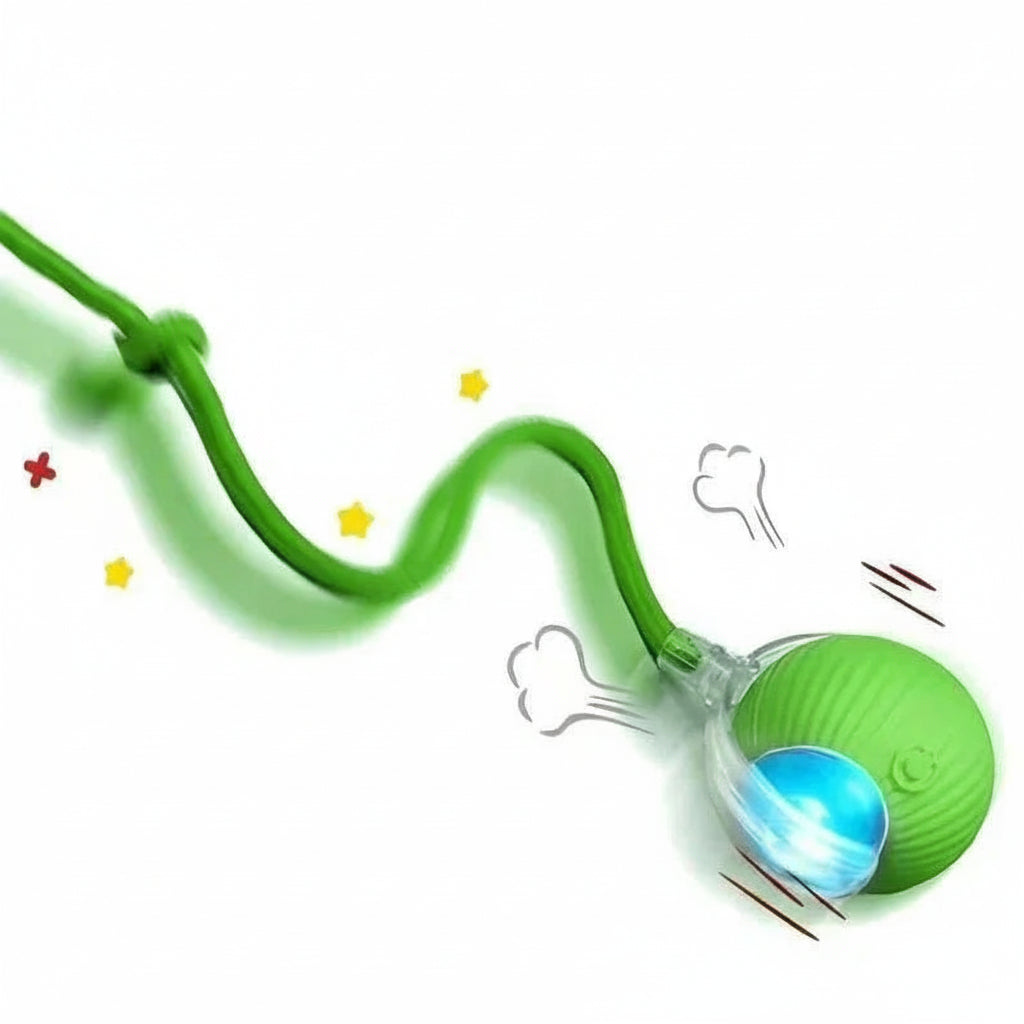 Balle verte avec queue 