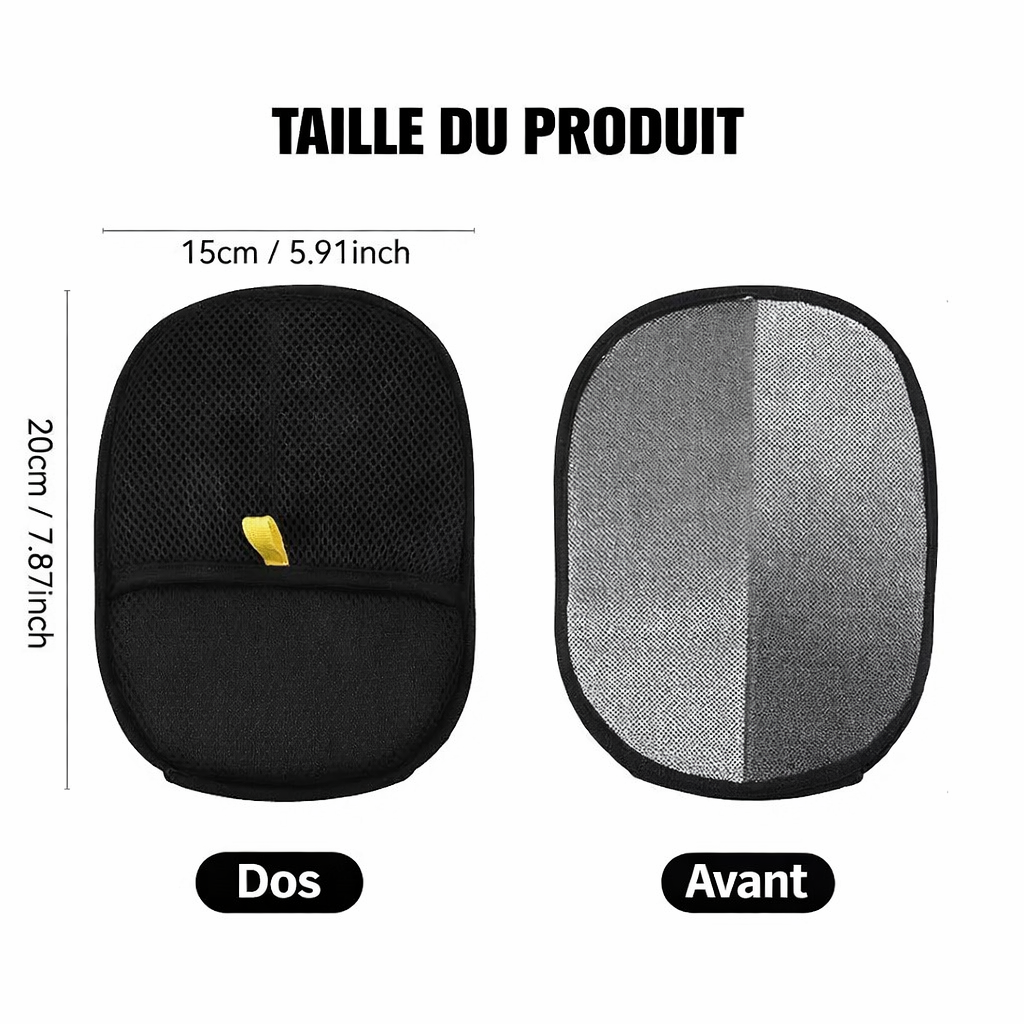 Brosse gants pour nettoyer poils d'animaux