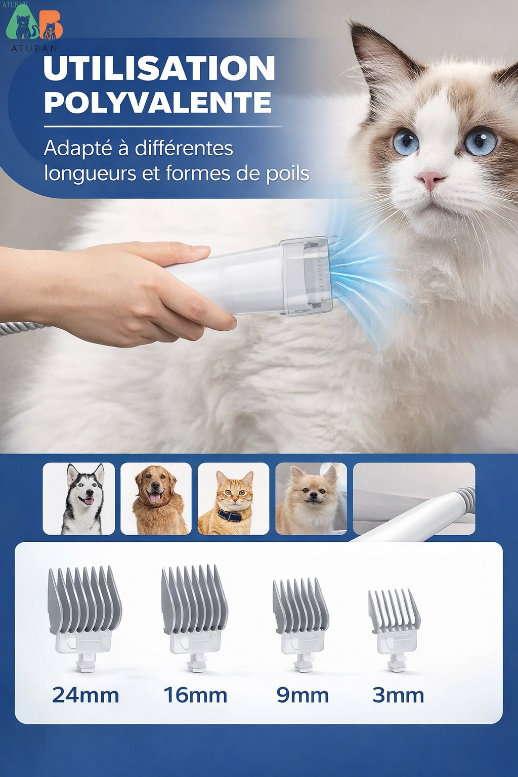 Plusieurs sabots de tondeuse 